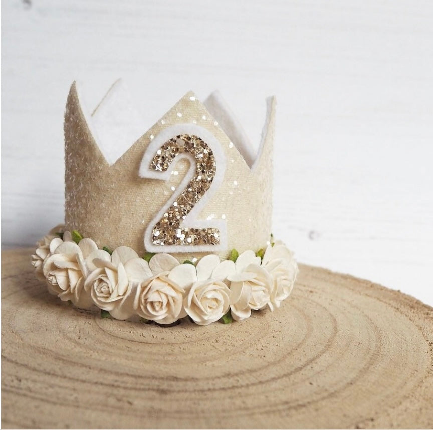 Birthday Crown - cream