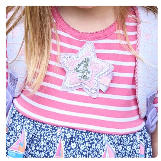 Birthday Badge - leopard ombre