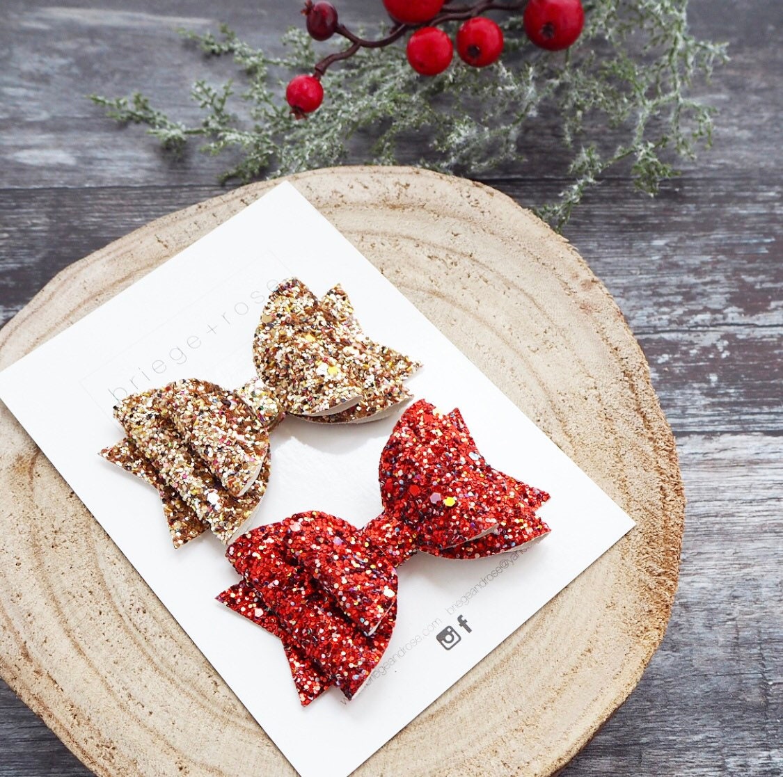 Belle Bow - festive red
