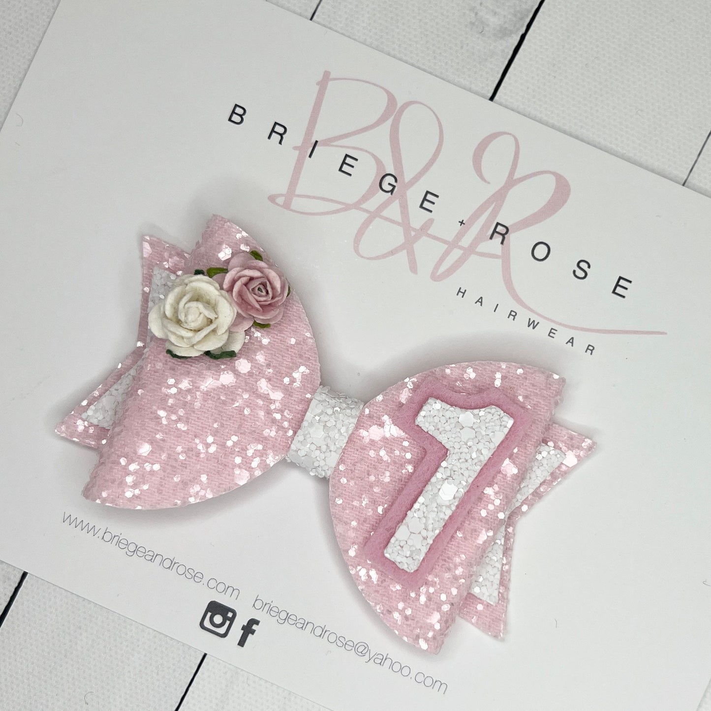 Birthday Bow - pink floral