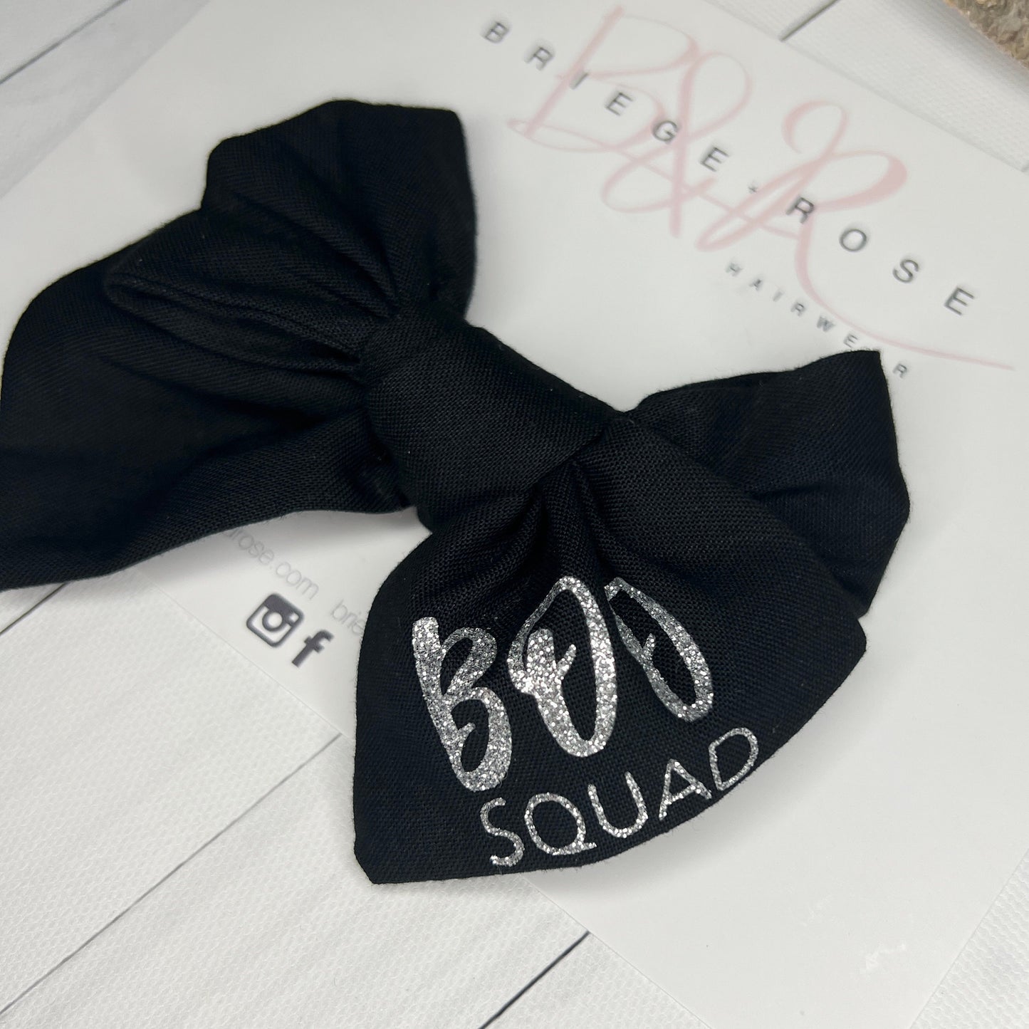 Cotton Tied Bow - halloween BOO
