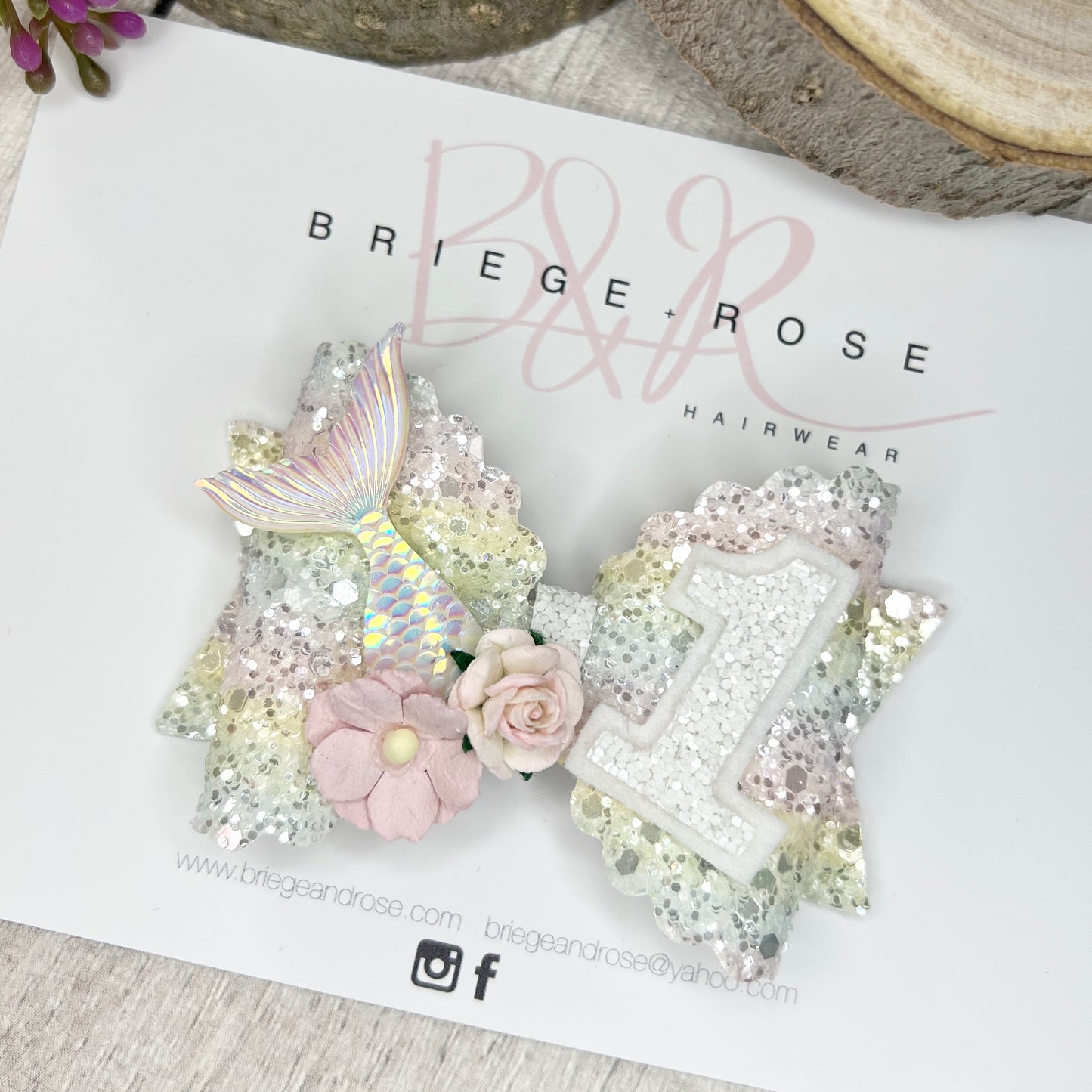 Birthday Bella Bow - mermaid