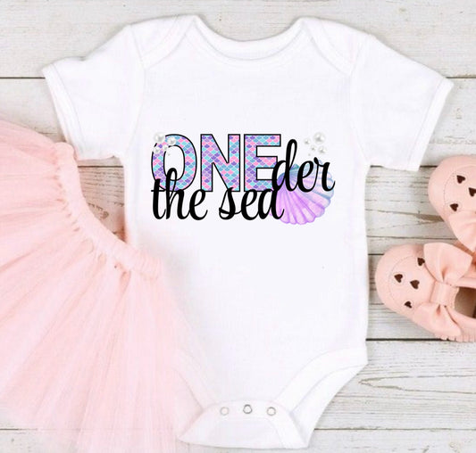 Oneder the sea mermaid 1st Birthday Vest