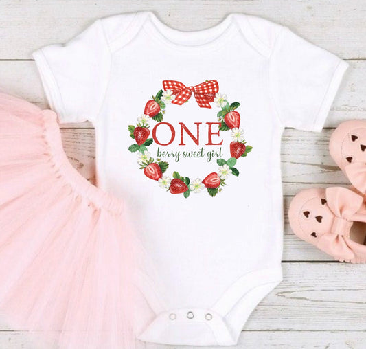 One Berry Sweet Girl 1st Birthday Vest