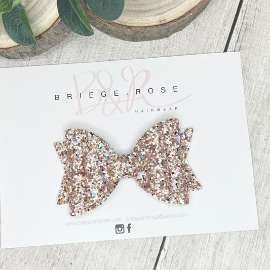 Belle Bow - crystal rose gold