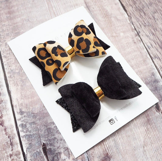 Belle Bow Set - animal print