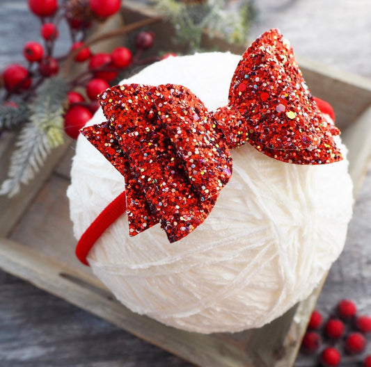 Belle Bow - festive red