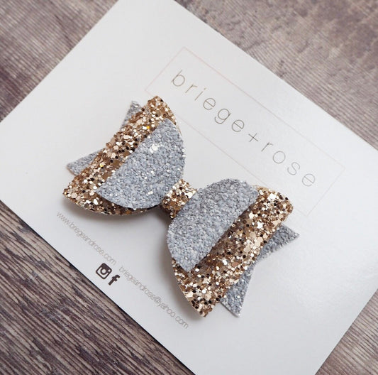Belle Bow - dove gold