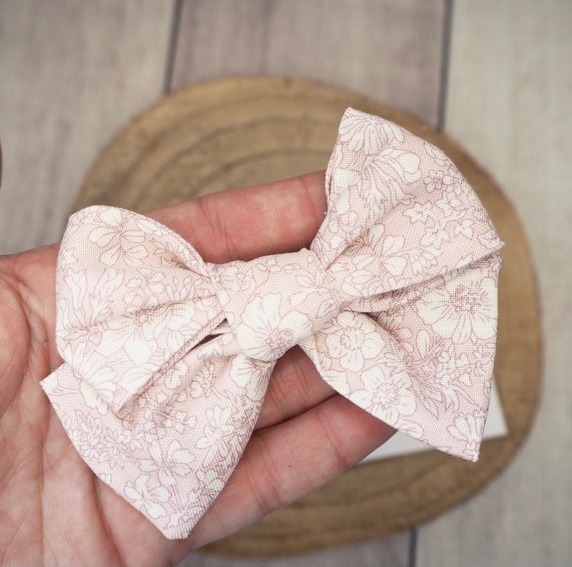 Cotton Tied Bow - liberty pink