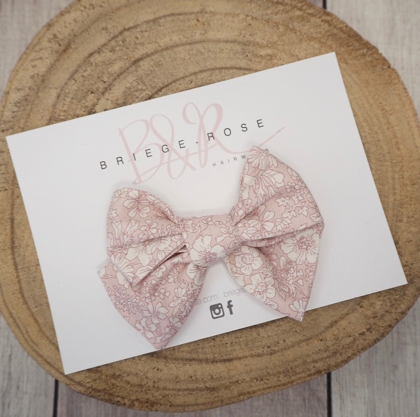 Cotton Tied Bow - liberty pink