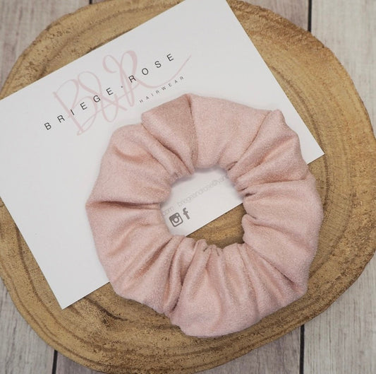 Scrunchie - pink suede