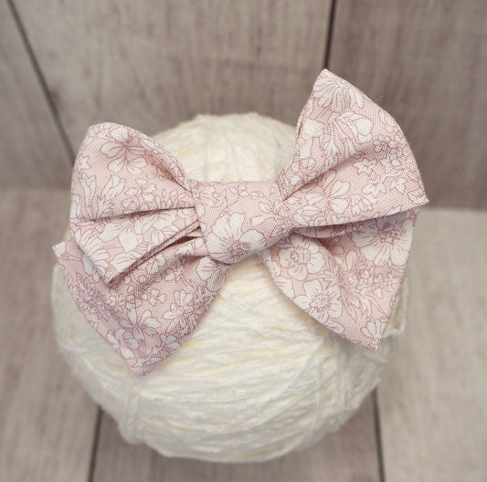 Cotton Tied Bow - liberty pink