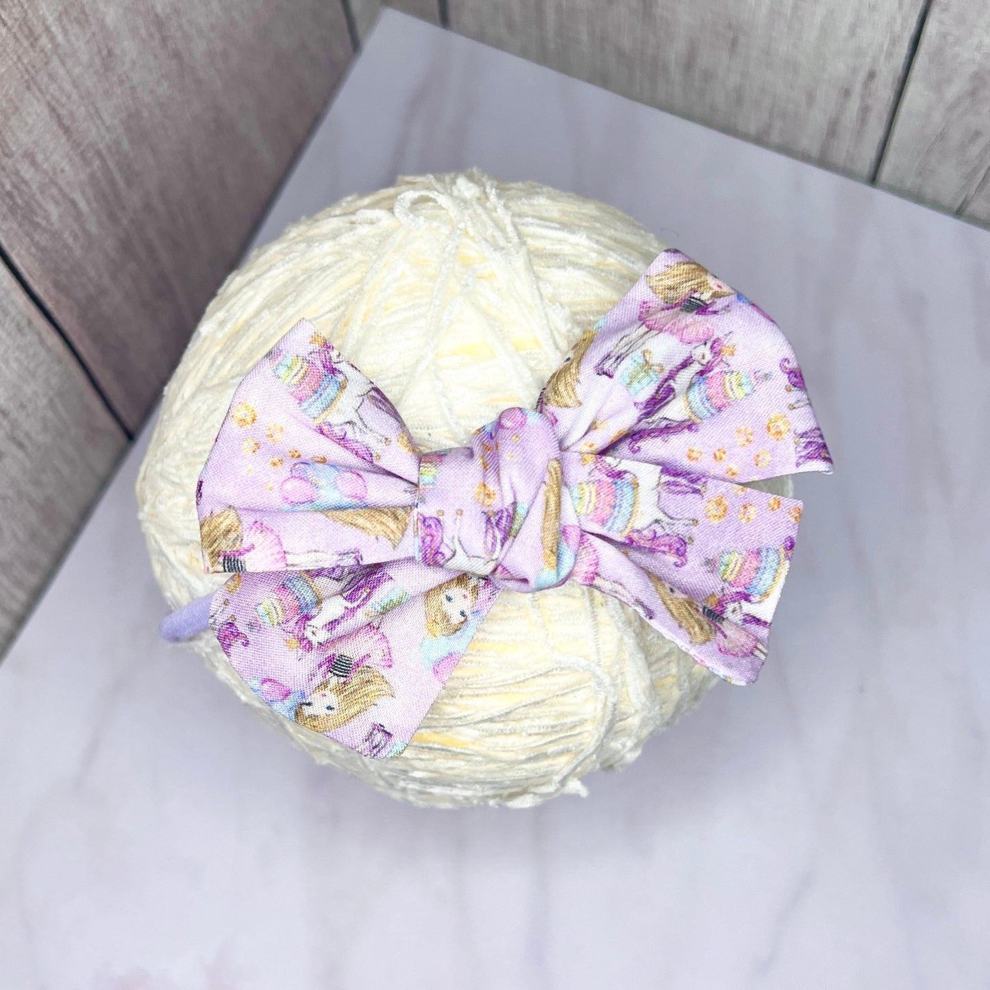 Cotton Tied Bow - unicorn party