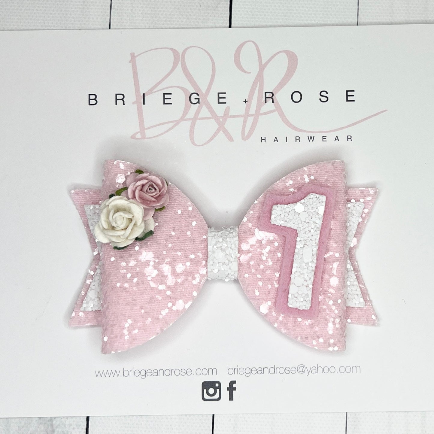 Birthday Bow - pink floral