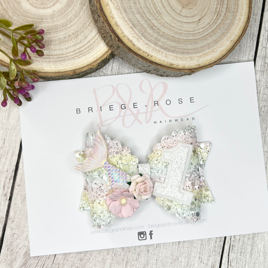 Birthday Bella Bow - mermaid